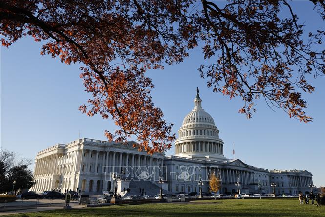 Trong ảnh: Tòa nhà Quốc hội Mỹ tại Washington, DC, ngày 1/12/2022. Ảnh: AFP/ TTXVN