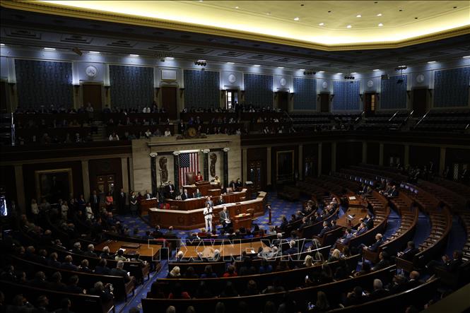 Trong ảnh (tư liệu): Toàn cảnh một phiên họp Quốc hội Mỹ tại Washington, DC. Ảnh: AFP/ TTXVN