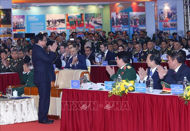 Thủ tướng Phạm Minh Chính dự Lễ khai mạc Triển lãm Quốc phòng quốc tế Việt Nam 2022. Ảnh: Trọng Đức - TTXVN