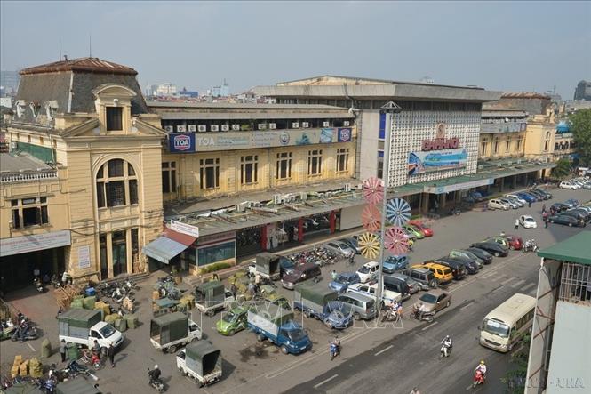 Ga Hà Nội (tên gọi cũ là ga Hàng Cỏ) - trưa 21/12/1972, nơi đây đã bị máy bay B-52 Mỹ ném bom phá hủy nặng nề. Ảnh: Thanh Hà - TTXVN 