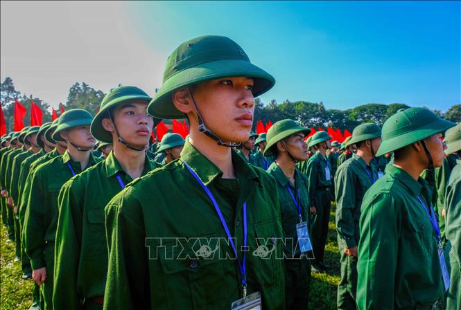 Các vận động viên tại lễ khai mạc. Ảnh: Thanh Liêm - TTXVN