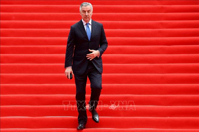 Trong ảnh: Tổng thống Montenegro Milo Djukanovic trước cuộc họp báo tại Cetinje, ngày 18/5/2020. Ảnh: AFP/TTXVN