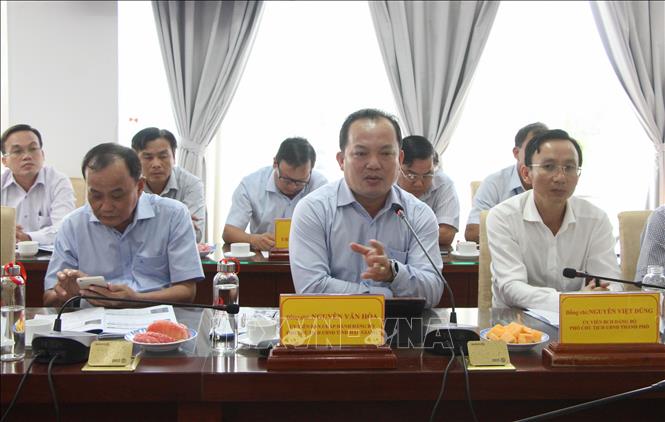 Trong ảnh: Ông Nguyễn Văn Hòa, Phó Chủ tịch UBND tỉnh Hậu Giang phát biểu. Ảnh: Hồng Thái - TTXVN