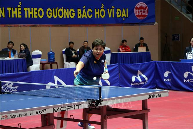 Pha phát bóng của Mai Hoàng Mỹ Trang của thành phố Hồ Chí Minh. Ảnh: Mạnh Tú - TTXVN