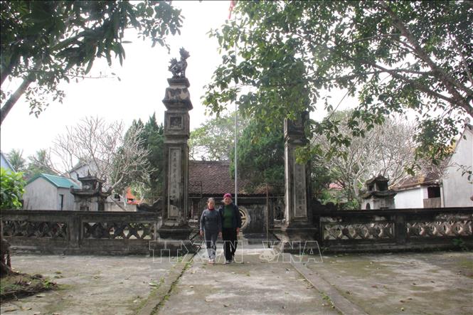 Đền thờ Nguyễn Huy Tự tại làng Trường Lưu (xã Kim Song Trường, huyện Can Lộc, Hà Tĩnh) là di sản văn hóa quốc gia, nơi lưu giữ nhiều văn bản Hán Nôm có giá trị. Ảnh: Hoàng Ngà - TTXVN