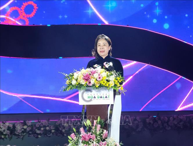 Phó Chủ tịch nước Võ Thị Ánh Xuân phát biểu. Ảnh: Nguyễn Dũng – TTXVN