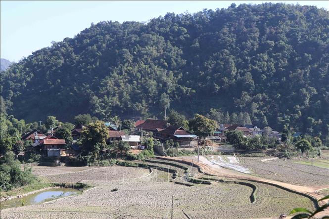 Trong ảnh: Bản Nậm Hẹ 2 tại xã Hẹ Muông (huyện Điện Biên, tỉnh Điện Biên). Ảnh: Xuân Tiến – TTXVN 