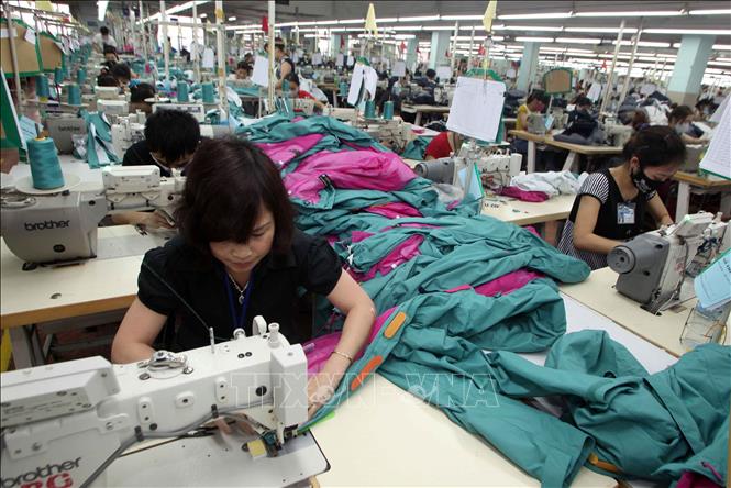 Ngành may mặc có kim ngạch xuất khẩu lớn sang Hoa Kỳ nên cần thực hiện tốt quy định về xuất xứ. Ảnh: Trần Việt - TTXVN