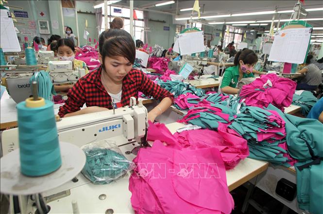 Ngành may mặc có kim ngạch xuất khẩu lớn sang Hoa Kỳ nên cần thực hiện tốt quy định về xuất xứ. Ảnh: Trần Việt - TTXVN
