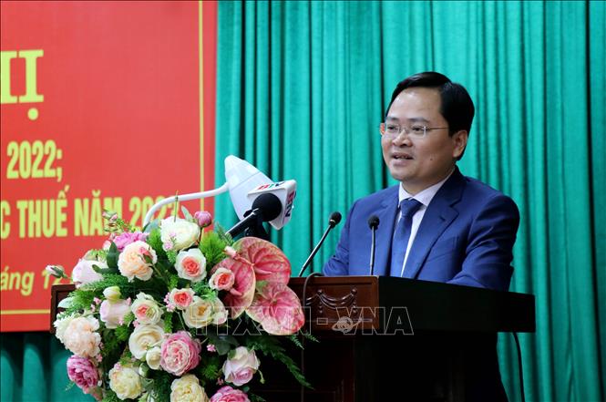 Bí thư Tỉnh ủy Bắc Ninh Nguyễn Anh Tuấn phát biểu. Ảnh: Đinh Văn Nhiều-TTXVN
