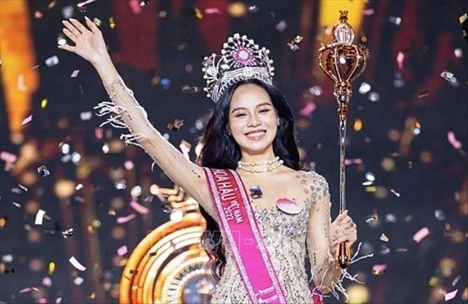 Tân Hoa hậu Việt Nam Huỳnh Thị Thanh Thuỷ. Ảnh: Thu Hương - TTXVN