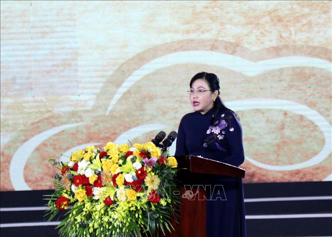 Bí thư Tỉnh uỷ Thái Nguyên Nguyễn Thanh Hải phát biểu tại buổi lễ. Ảnh: Quân Trang - TTXVN