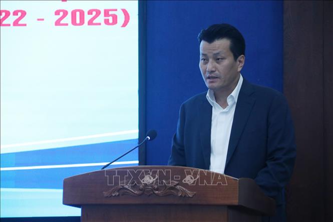 Ông Park Se Yeol - Tổng Giám đốc Công ty TNHH Thực phẩm Orion Vina phát biểu tại buổi lễ. Ảnh: Thu Hương - TTXVN