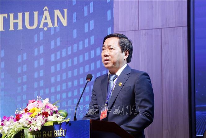 Ông Phan Tấn Cảnh, Phó Chủ tịch UBND tỉnh Ninh Thuận phát biểu. Ảnh: Công Thử - TTXVN