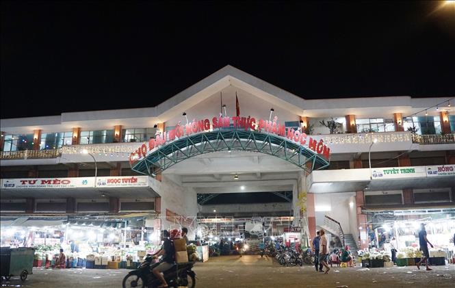 Trong ảnh: Chợ đầu mối nông sản thực phẩm Hóc Môn. Ảnh: TTXVN phát