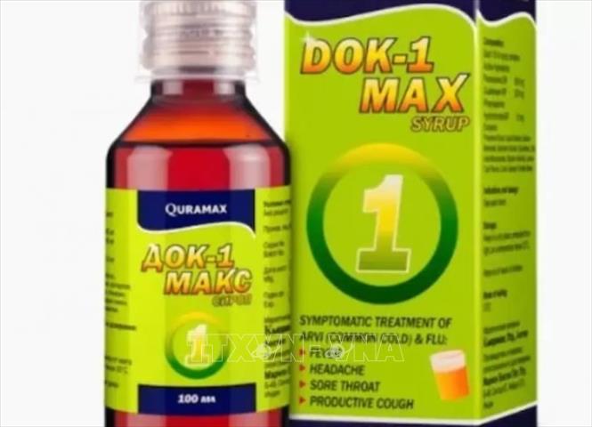 Siro Doc-1 Max do hãng dược phẩm Ấn Độ Marion Biotech Pvt Ltd sản xuất. Ảnh: Twitter/TTXVN