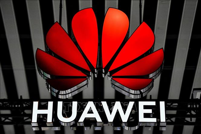 Biểu tượng của  Tập đoàn công nghệ viễn thông Huawei. Ảnh: TTXVN phát