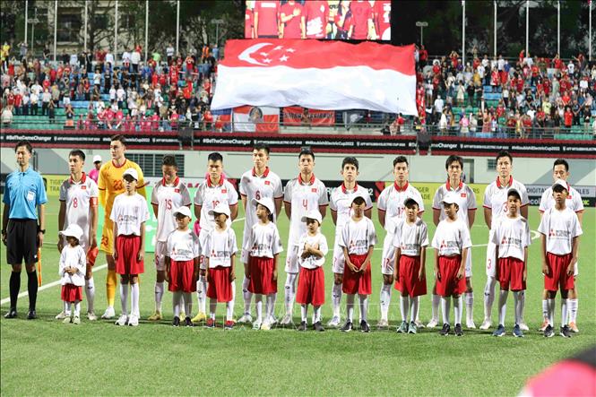 The line-up of Vietnam. VNA Photo: Tất Đạt
