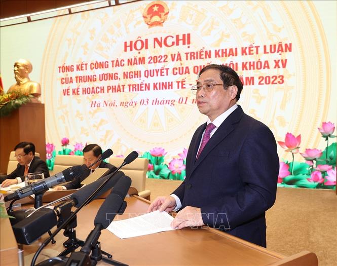 Trong ảnh: Thủ tướng Chính phủ Phạm Minh Chính phát biểu khai mạc hội nghị. Ảnh: Trí Dũng –TTXVN