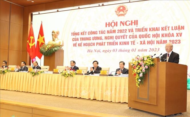 Trong ảnh: Tổng Bí thư Nguyễn Phú Trọng phát biểu chỉ đạo hội nghị. Ảnh: Trí Dũng –TTXVN