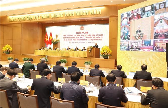 Trong ảnh: Tổng Bí thư Nguyễn Phú Trọng phát biểu chỉ đạo hội nghị. Ảnh: Trí Dũng –TTXVN
