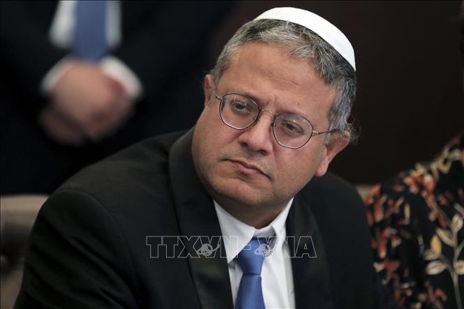 Bộ trưởng An ninh Israel Itamar Ben-Gvir dự cuộc họp nội các tuần ở Jerusalem, ngày 3/1/2022. Ảnh: AFP/TTXVN