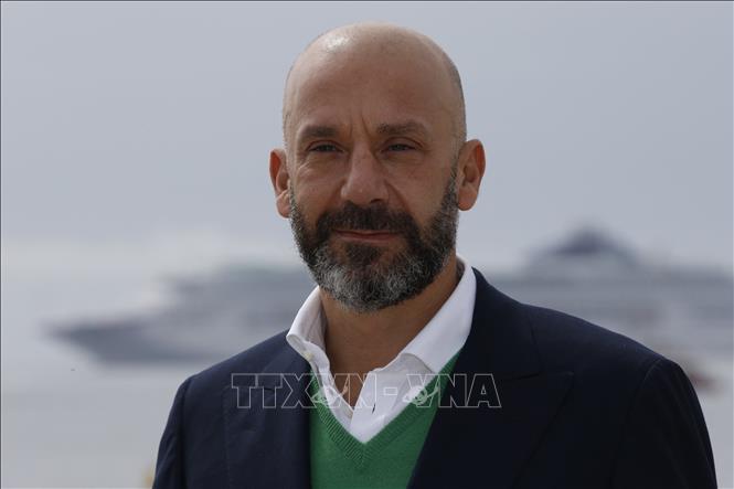 Cựu ngôi sao bóng đá Gianluca Vialli tại Cannes, Pháp ngày 4/4/2016. Ảnh: AFP/TTXVN