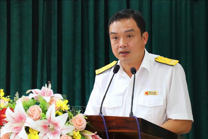 Cục trưởng Cục Thuế Cần Thơ Cáp Quý Phúc cho biết sẽ phấn đấu vượt dự toán thu ngân sách nhà nước năm 2023 được giao là 10.762 tỷ đồng. Ảnh: Thu Hiền - TTXVN