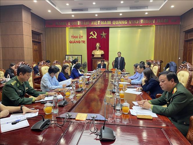 Phó Chủ tịch Quốc hội Trần Quang Phương thăm, chúc Tết Tỉnh ủy Quảng Trị. Ảnh: Thanh Thủy-TTXVN