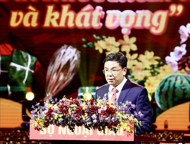 Thứ trưởng Bộ Ngoại giao Phạm Quang Hiệu, Chủ nhiệm Uỷ ban Nhà nước về người Việt Nam ở nước ngoài phát biểu. Ảnh: Lâm Khánh - TTXVN