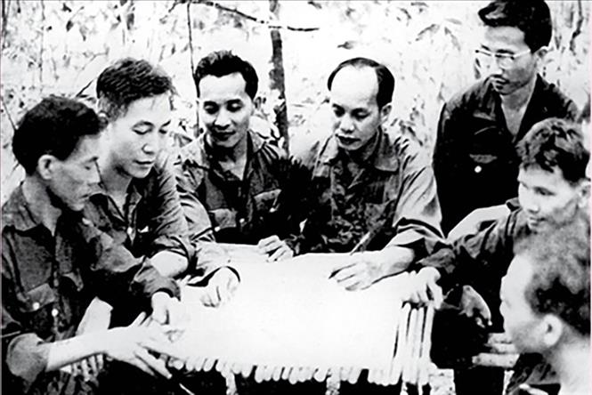 Phân Khu ủy Phân khu 1 (Sài Gòn-Gia Định) họp bàn kế hoạch cho cuộc Tổng tiến công và nổi dậy Tết Mậu Thân 1968. Ảnh: Tư liệu TTXVN