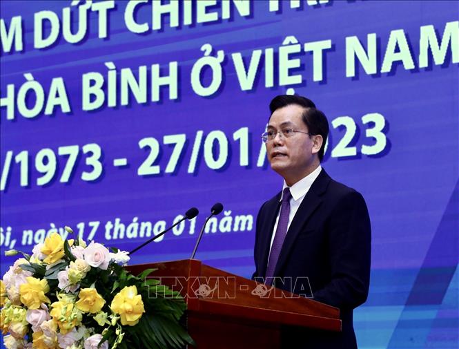 Deputy Minister of Foreign Affairs Ha Kim Ngoc speaks at the ceremony. VNA Photo: Lâm Khánh