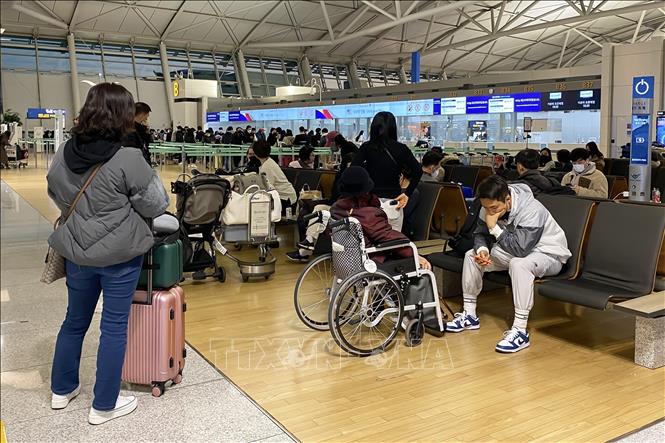 Trong ảnh: Sân bay Quốc tế Incheon đã nhộn nhịp trở lại sau khi các biện pháp phòng dịch nghiêm ngặt được gỡ bỏ. Ảnh: Anh Nguyên, PV TTXVN tại Hàn Quốc.