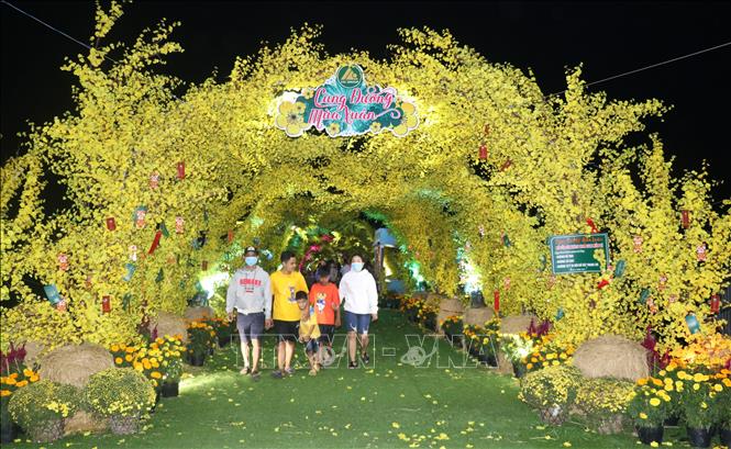 Trong ảnh: Cung đường mùa xuân tại Khu đô thị Tây Bắc, thành phố Rạch Giá (Kiên Giang).Ảnh;
Lê Huy Hải - TTXVN