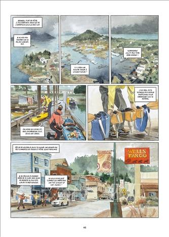 Một số tranh minh họa trong tác phẩm đầu tay của họa sĩ Mai Bách. Ảnh: Thu Hà  - P/v TTXVN tại Pháp