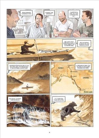 Một số tranh minh họa trong tác phẩm đầu tay của họa sĩ Mai Bách. Ảnh: Thu Hà  - P/v TTXVN tại Pháp