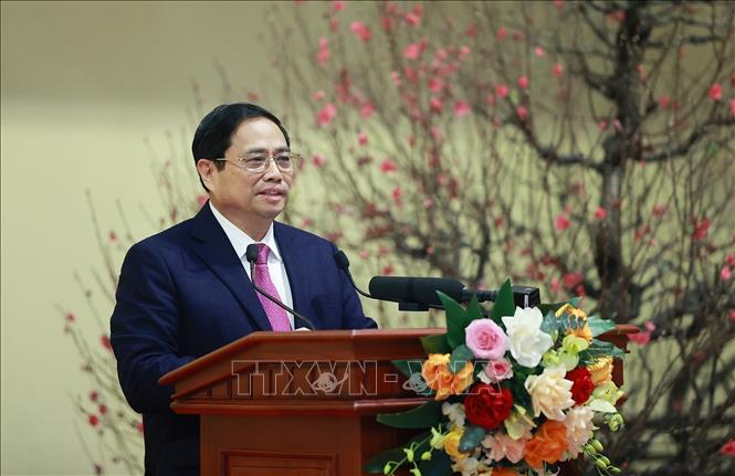 Thủ tướng Phạm Minh Chính chúc Tết ngành Ngân hàng
