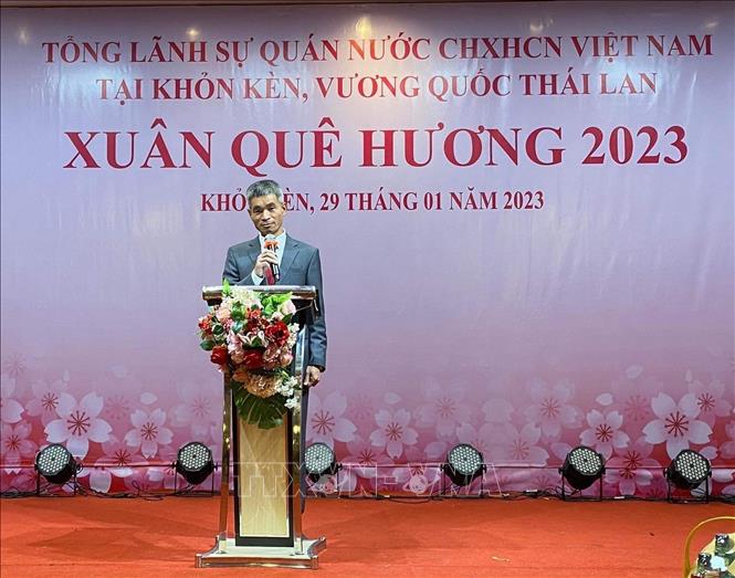 Tổng lãnh sự Chu Quốc Dũng phát biểu tại buổi lễ. Ảnh: TTXVN phát