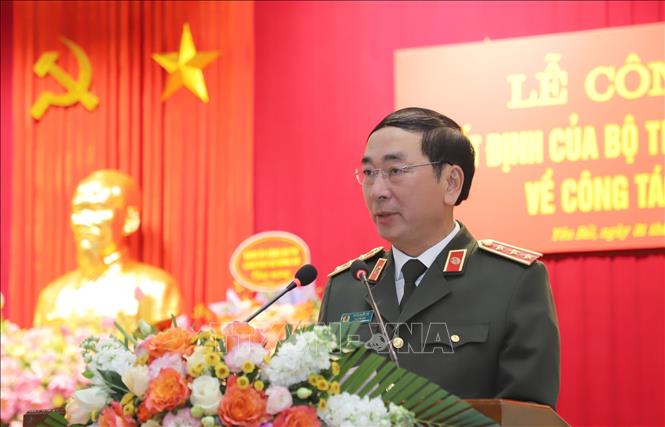 Trong ảnh: Thượng tướng Trần Quốc Tỏ, Thứ trưởng Bộ Công an, phát biểu tại buổi lễ. Ảnh: Tuấn Anh - TTXVN