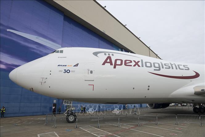 Trong ảnh: Chiếc máy bay Boeing 747 cuối cùng tại lễ bàn giao ở Everett, Washington, Mỹ, ngày 31/1/2023. Ảnh: AFP/ TTXVN