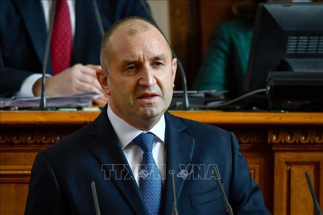 Trong ảnh (tư liệu): Tổng thống Bulgaria Rumen Radev tuyên thệ nhậm chức nhiệm kỳ hai tại thủ đô Sofia ngày 19/1/2022. Ảnh: AFP/TTXVN