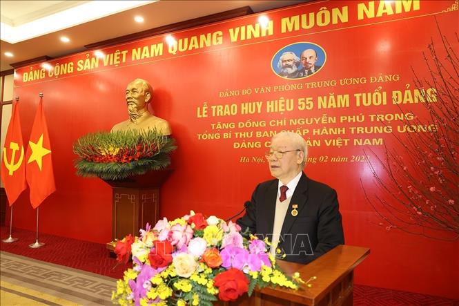 Tổng Bí thư Nguyễn Phú Trọng phát biểu tại buổi lễ. Ảnh : Trí Dũng – TTXVN