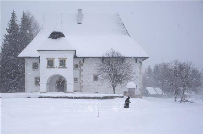 (tư liệu) Tuyết bao phủ vùng Lipta, miền bắc Slovakia. Ảnh: AFP/TTXVN