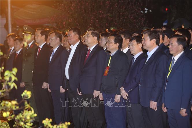 Các đại biểu dự lễ Khai ấn. Ảnh: Minh Quyết - TTXVN
