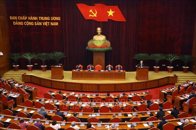 Party General Secretary Nguyen Phu Trong speaks at the meeting. VNA Photo: Văn Điệp