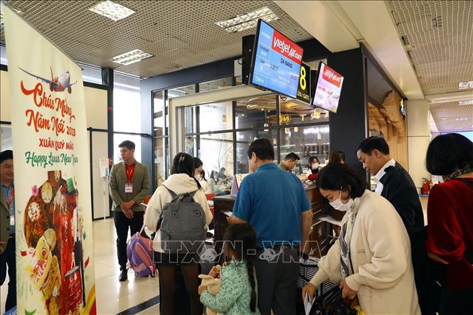 The Hanoi-based Noi Bai International Airport in the first days of the Lunar New Year. VNA Photo: Huy Hùng 
