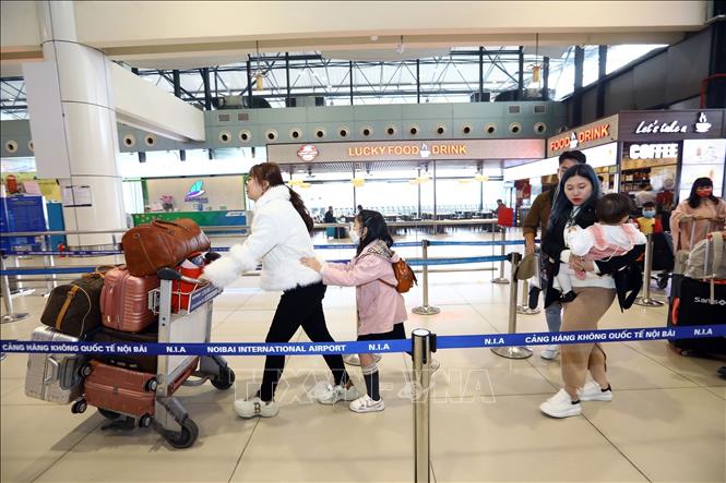 The Hanoi-based Noi Bai International Airport in the first days of the Lunar New Year. VNA Photo: Huy Hùng 