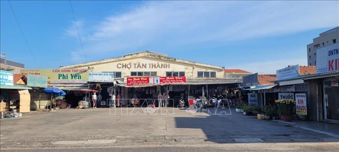 Trong ảnh: Chợ Tân Thành, phường Phú Mỹ, thị xã Phú Mỹ, tỉnh Bà Rịa-Vũng Tàu. Ảnh: Hoàng Nhị - TTXVN.
