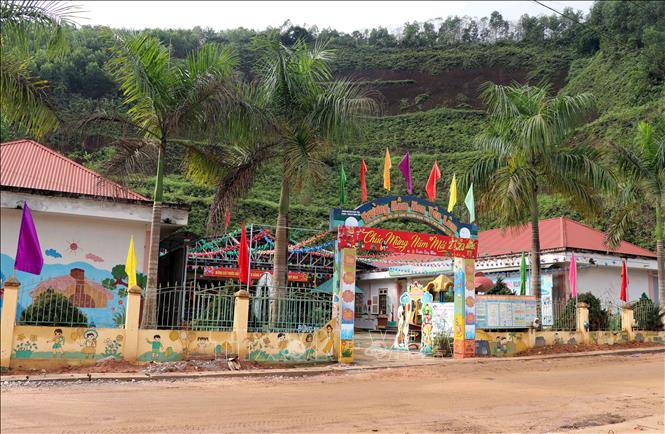 Trong ảnh: Trường mầm non xã Yên Lâm, huyện Hàm Yên (Tuyên Quang). Ảnh: Vũ Quang – TTXVN