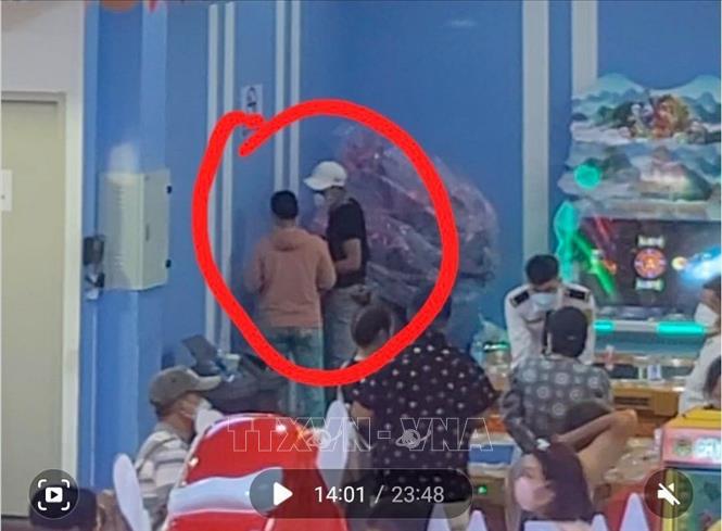 Tụ điểm bắn cá ăn thua bằng tiền tại một siêu thị vừa bị Công an thành phố Cần Thơ triệt phá. Ảnh: TTXVN phát